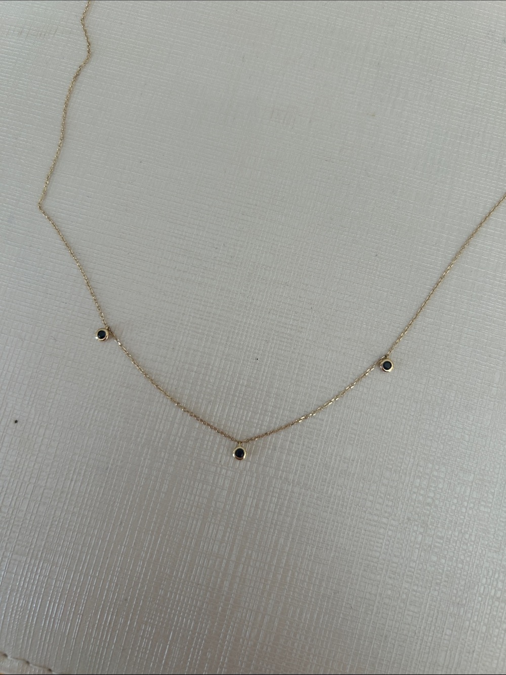 Gorjana 3 blue sapphire gold necklace - Picture 4 of 5